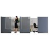 Quartet Workstation Privacy Screen, 36w x 48d, Translucent Clear/Silver WPS1000